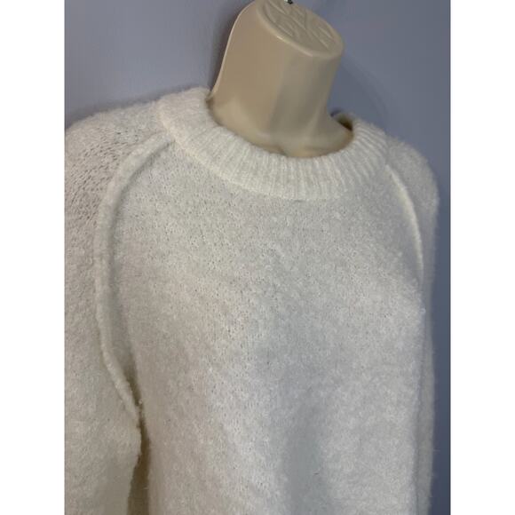 Free People BFF Cocoon Solid Crew Sweater Ivory Relax Women's S - Picture 6 of 11